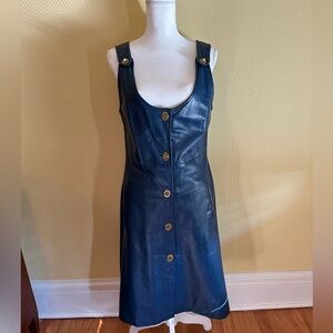Blue Angola leather Mod dress